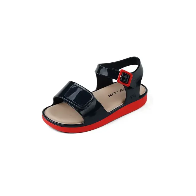 Sandália Papete Infantil Menino Mar & Cor - Azul/Vermelho