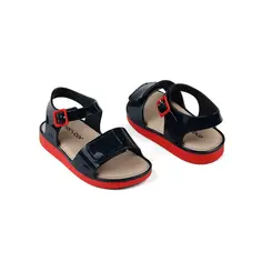 Sandália Papete Infantil Menino Mar & Cor - Azul/Vermelho