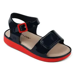 Sandália Papete Infantil Menino Mar & Cor - Azul/Vermelho