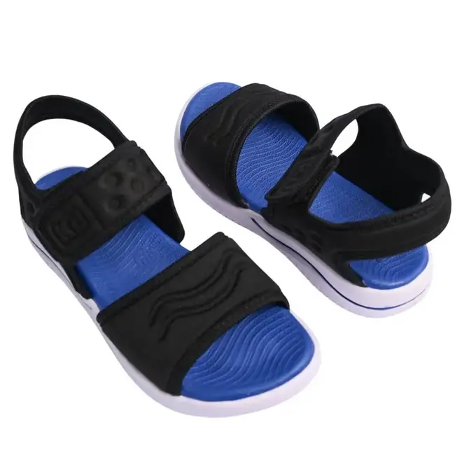 Sandália Kidy Papete Preto e Azul Infantil