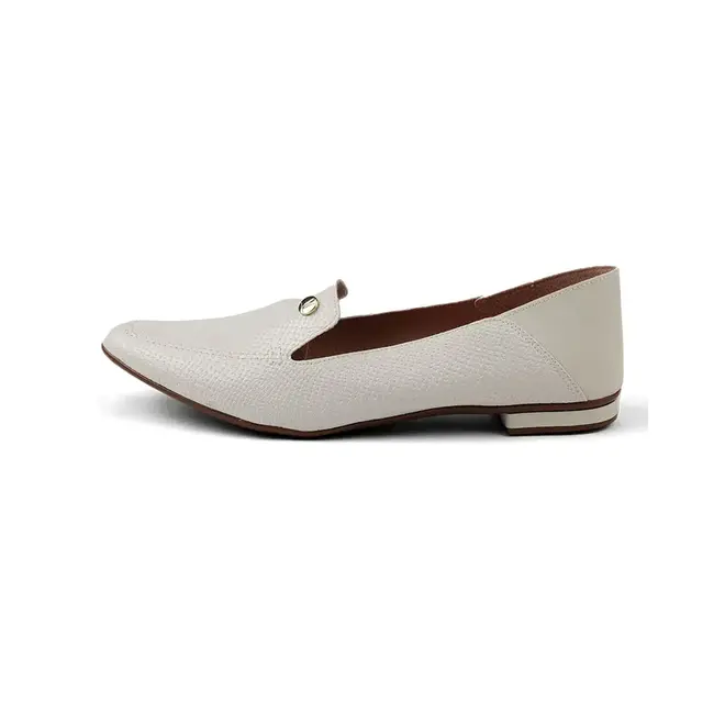 Sapato Mocassim Feminino Vizzano - Off White