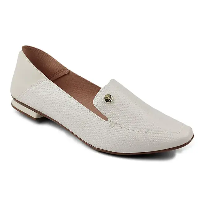 Sapato Mocassim Feminino Vizzano - Off White