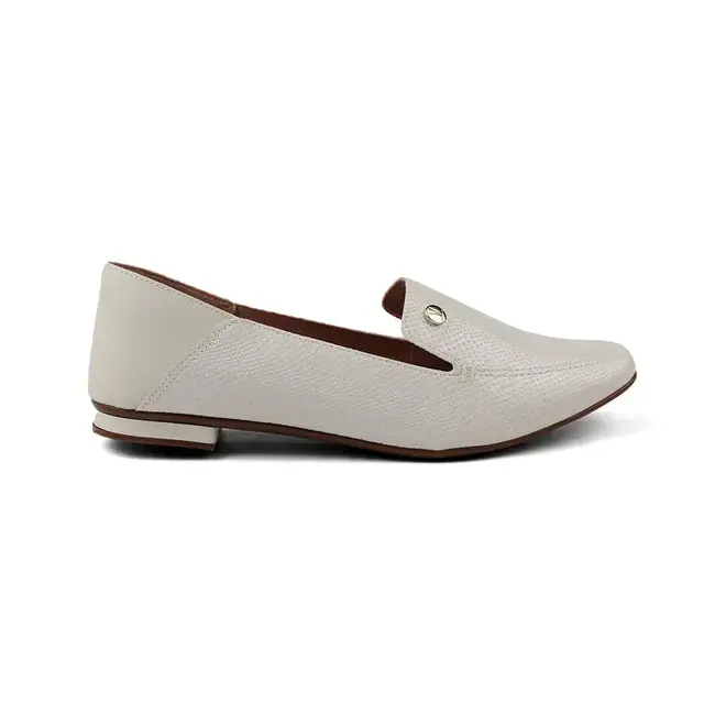 Sapato Mocassim Feminino Vizzano - Off White