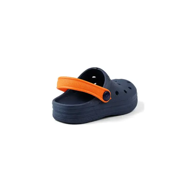 Babuche Infantil Menino Mar & Cor - Azul Marinho/Laranja