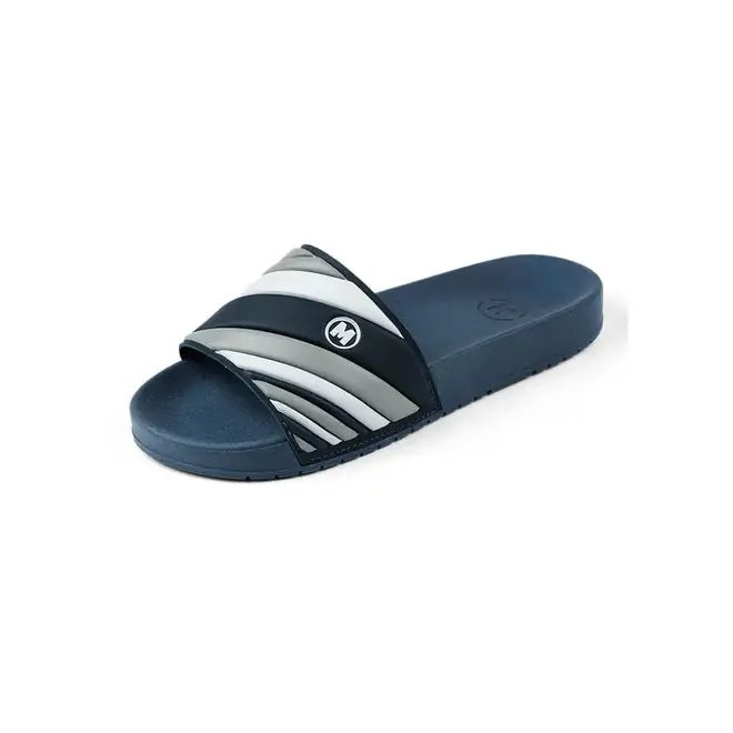 Chinelo Molekinho Slide Marinho e Cinza Infantil