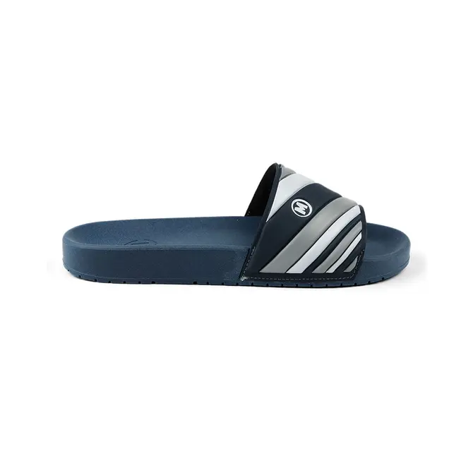 Chinelo Molekinho Slide Marinho e Cinza Infantil