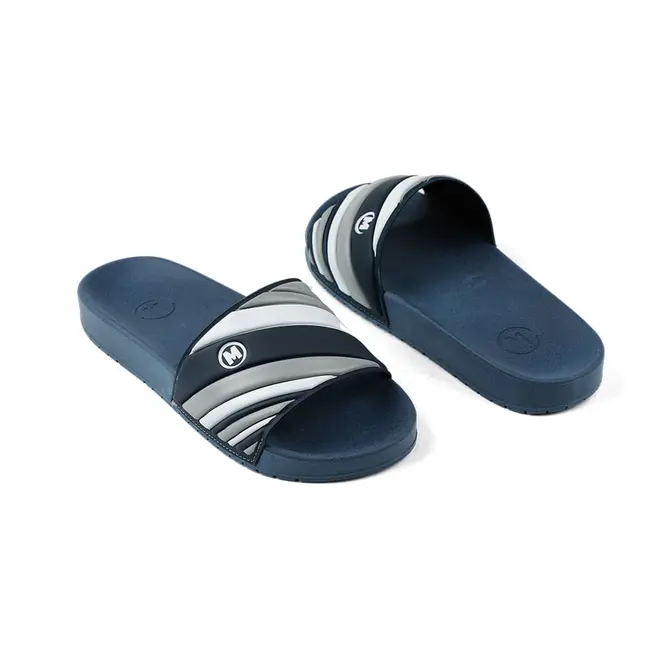 Chinelo Molekinho Slide Marinho e Cinza Infantil