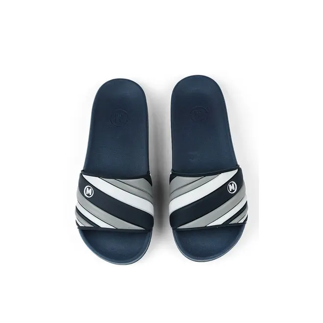 Chinelo Molekinho Slide Marinho e Cinza Infantil