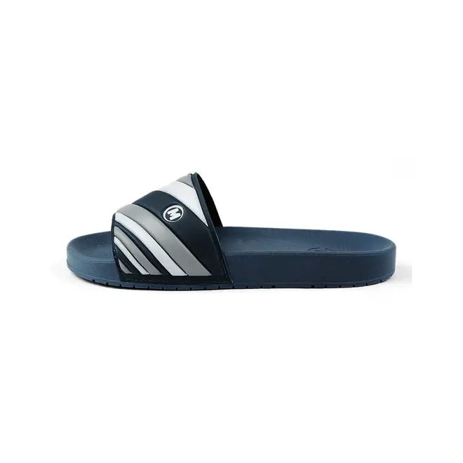 Chinelo Molekinho Slide Marinho e Cinza Infantil