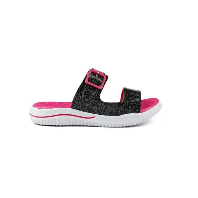 Tamanco Flatform Kidy Fashion Preto e Rosa Infantil