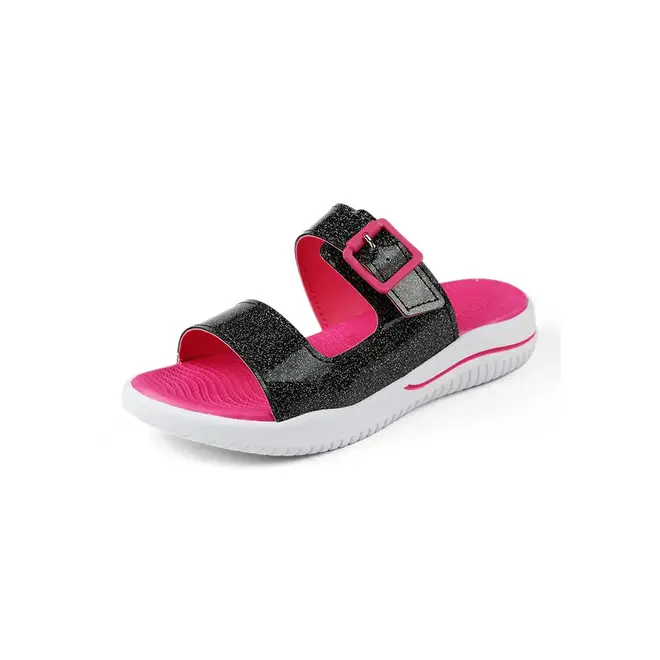 Tamanco Flatform Kidy Fashion Preto e Rosa Infantil