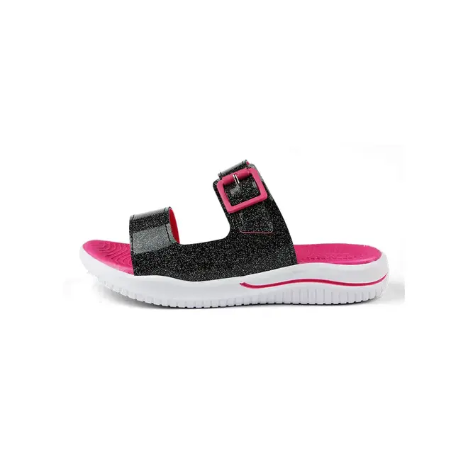 Tamanco Flatform Kidy Fashion Preto e Rosa Infantil