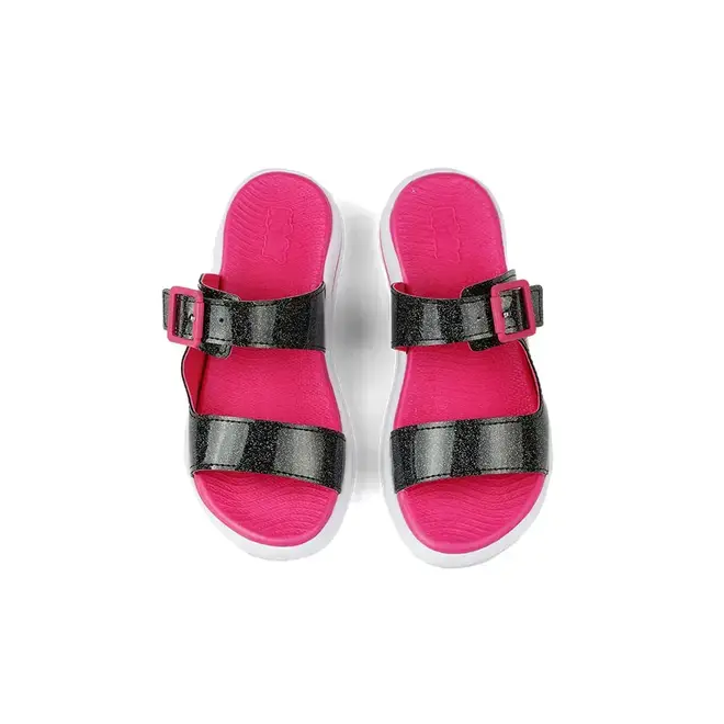 Tamanco Flatform Kidy Fashion Preto e Rosa Infantil