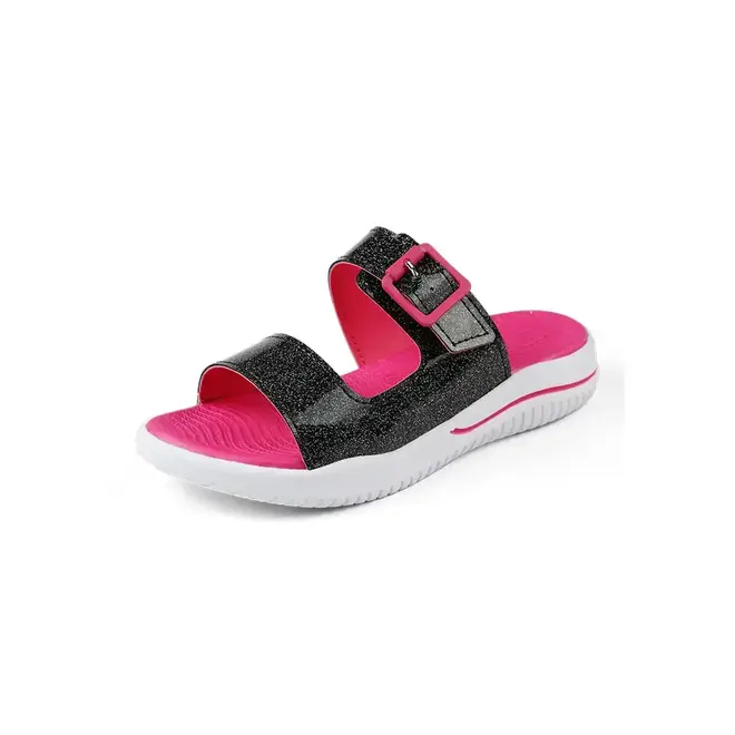 Tamanco Flatform Kidy Fashion Preto e Rosa Infantil