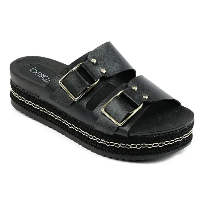 Tamanco Flatform Beira Rio - Preto