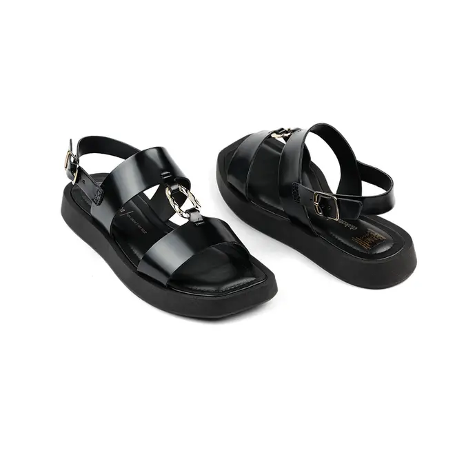 Sandália Flatform Dakota Detalhes Preto Feminino