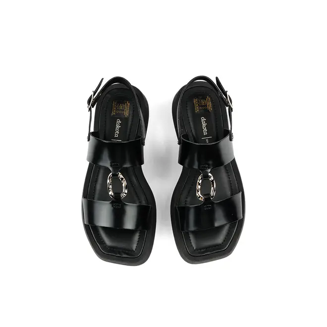 Sandália Flatform Dakota Detalhes Preto Feminino