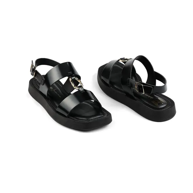 Sandália Flatform Dakota Detalhes Preto Feminino