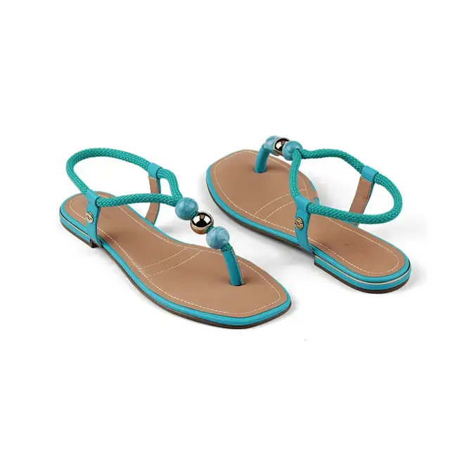 Sandália Itapuã Rasteira Azul Feminino