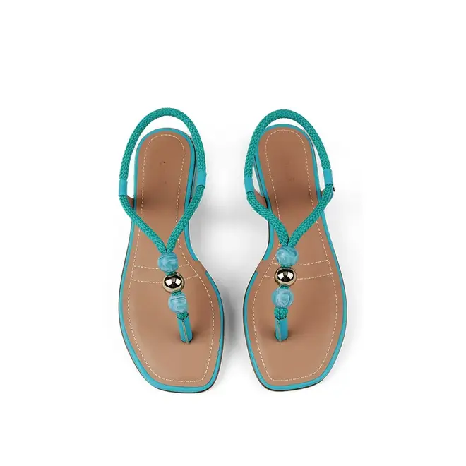 Sandália Itapuã Rasteira Azul Feminino