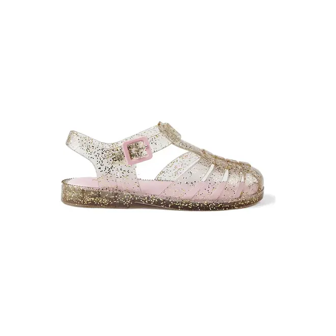 Sandália Mar & Cor Flat com Geladeira Infantil Transparente