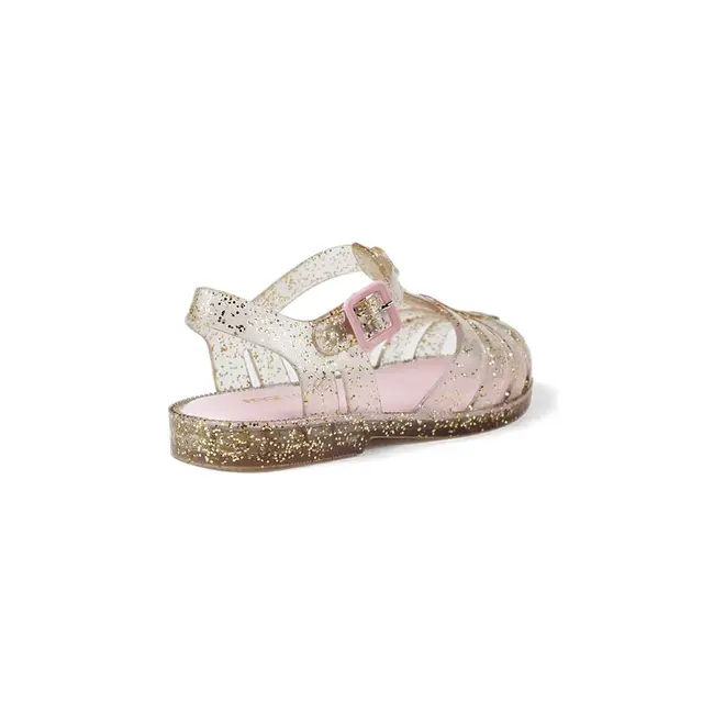 Sandália Mar & Cor Flat com Geladeira Infantil Transparente