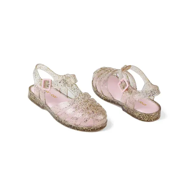 Sandália Mar & Cor Flat com Geladeira Infantil Transparente