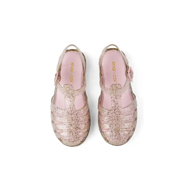 Sandália Mar & Cor Flat com Geladeira Infantil Transparente