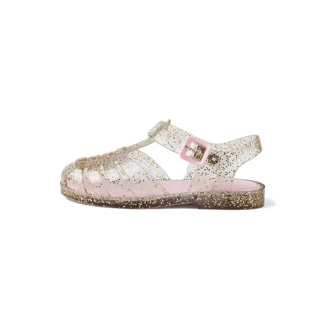 Sandália Mar & Cor Flat com Geladeira Infantil Transparente