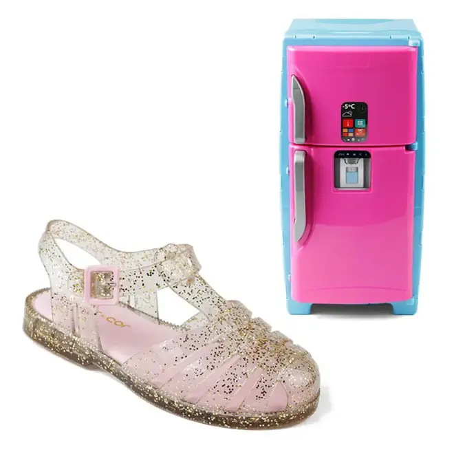 Sandália Mar & Cor Flat com Geladeira Infantil Transparente