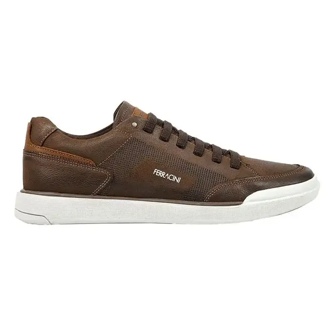 Tênis Casual Sapatenis Ferracini Star Tabaco Masculino