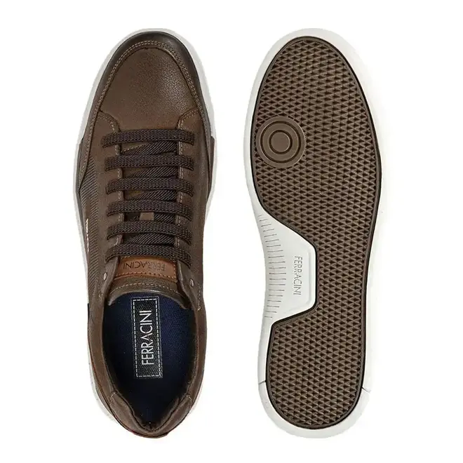 Tênis Casual Sapatenis Ferracini Star Tabaco Masculino