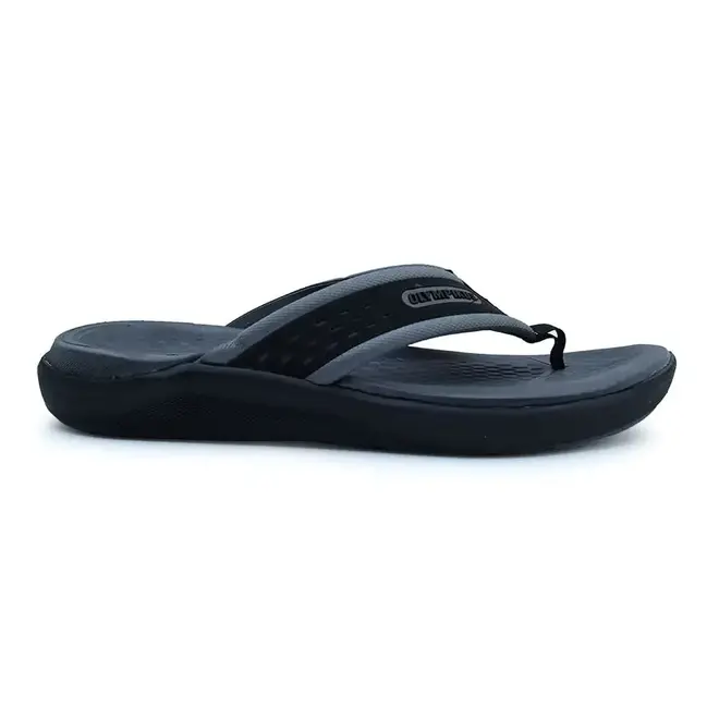Chinelo Dedo Olympikus Preto e Cinza Masculino