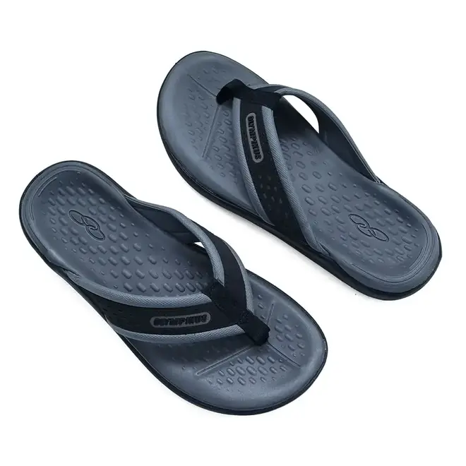 Chinelo Dedo Olympikus Preto e Cinza Masculino