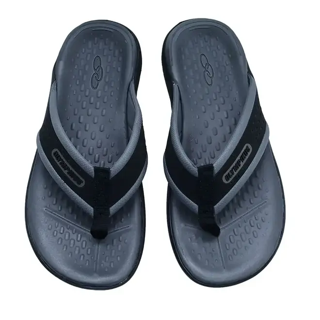 Chinelo Dedo Olympikus Preto e Cinza Masculino