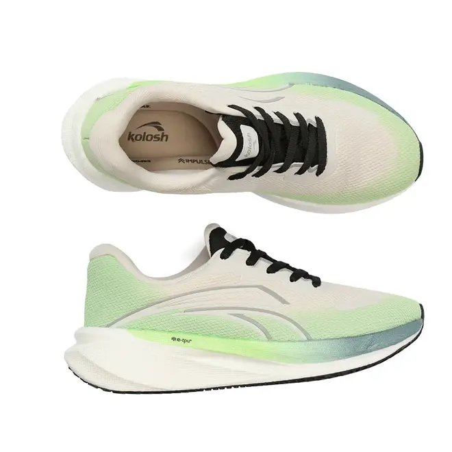 Tênis de Treino Kolosh Cinza e Verde Feminino