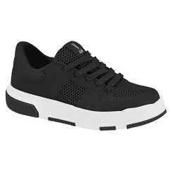 Tênis Casual Sola Caixa Vizzano Preto e Branco Feminino
