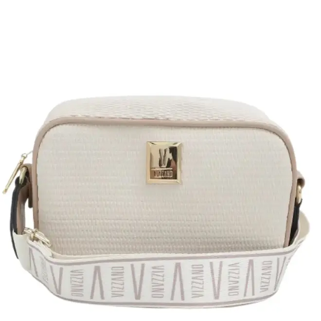 Bolsa Vizzano Tira Colo Off White e Bege Feminina