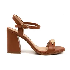Sandália Salto Ramarim Toffee Feminino