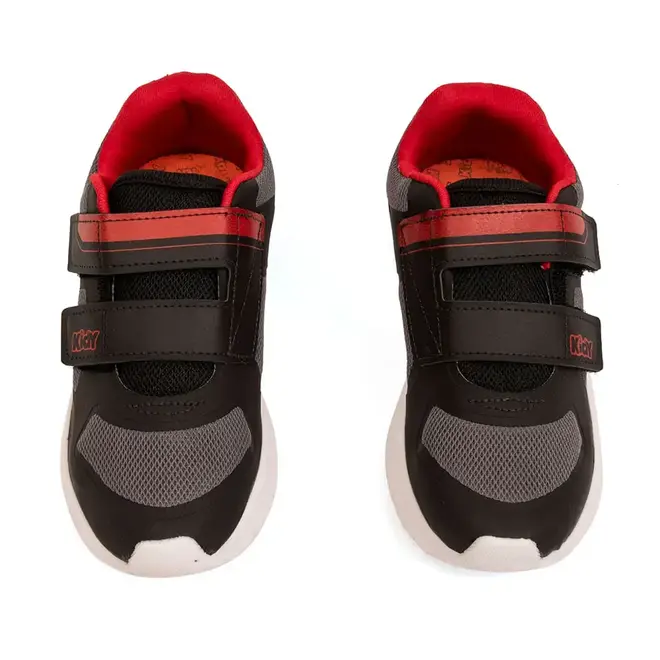 Tênis Kidy Ultra Flex Preto e Vermelho Menino