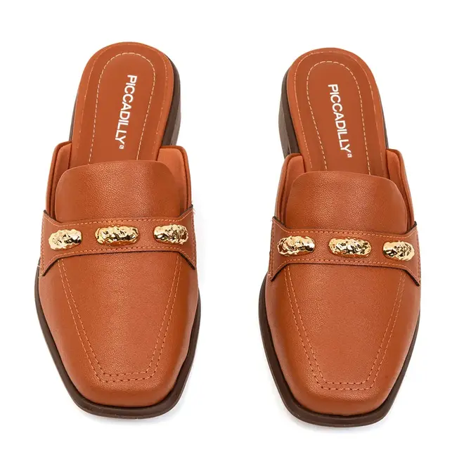 Tamanco Rasteira Piccadilly Ocre Feminino