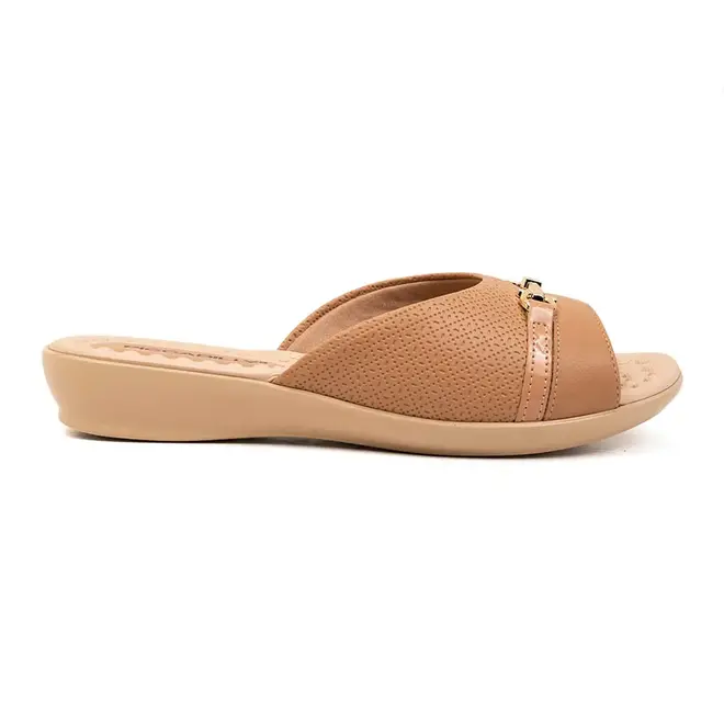 Tamanco Anabela Piccadilly Nude Feminino