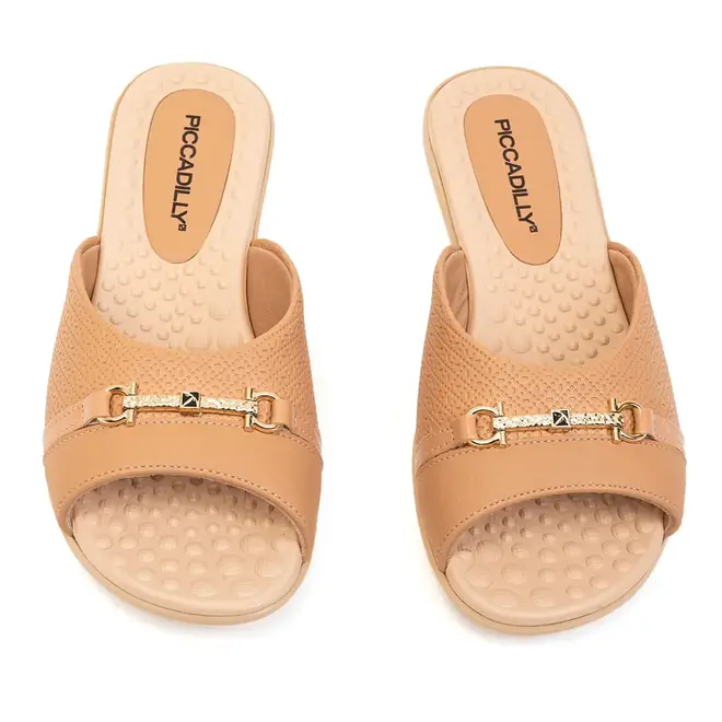 Tamanco Anabela Piccadilly Nude Feminino