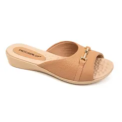 Tamanco Anabela Piccadilly Nude Feminino