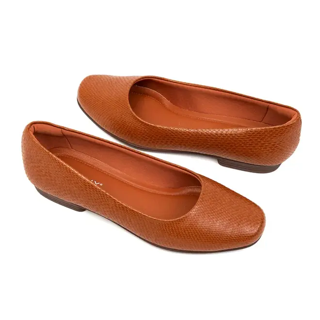Sapatilha Bico Redondo Piccadilly Ocre Feminina