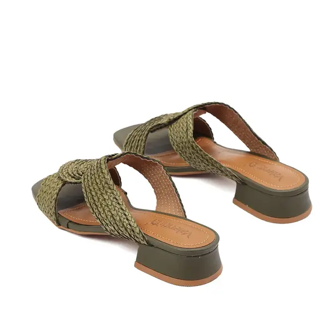 Tamanco Salto Valentina Olive Feminino