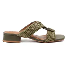 Tamanco Salto Valentina Olive Feminino