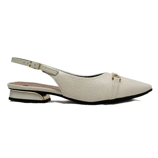 Sapato Chanel Piccadilly Off White Feminino