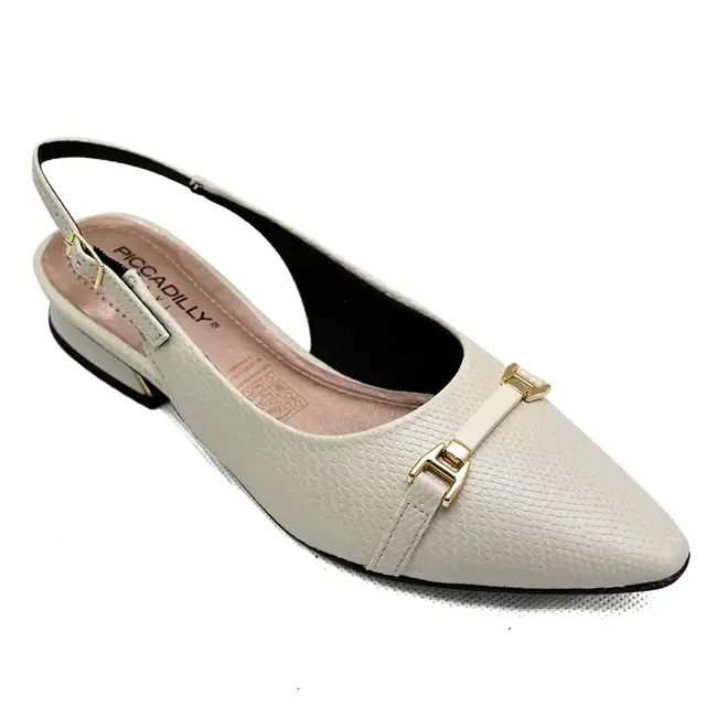 Sapato Chanel Piccadilly Off White Feminino