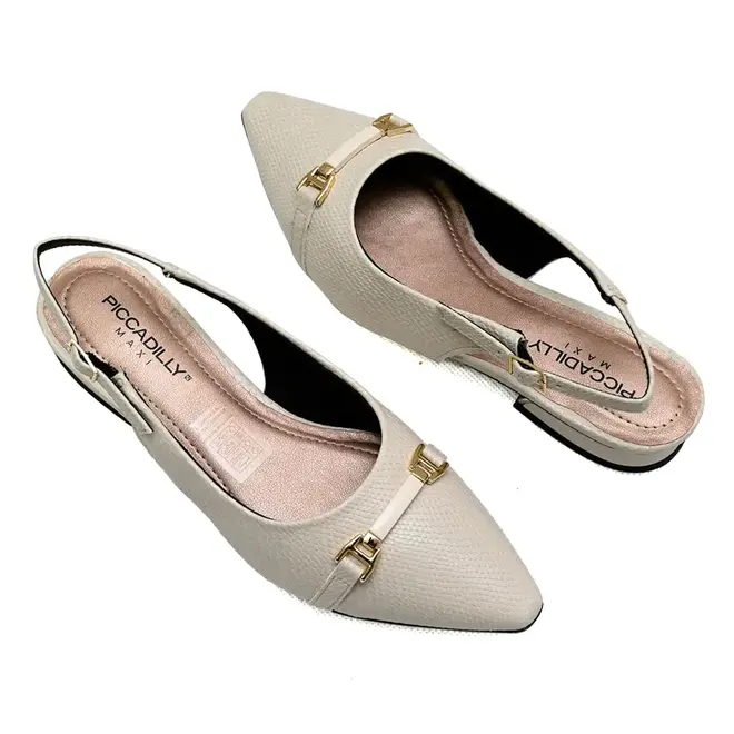 Sapato Chanel Piccadilly Off White Feminino